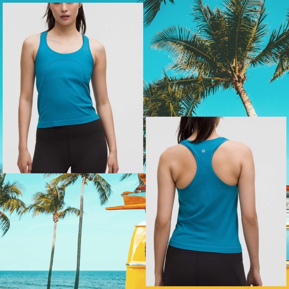Lululemon Swiftly Tech Racerback Tank Top 2.0 Waist‎ Hawaiian Blue size 14 NWT - Picture 1 of 6